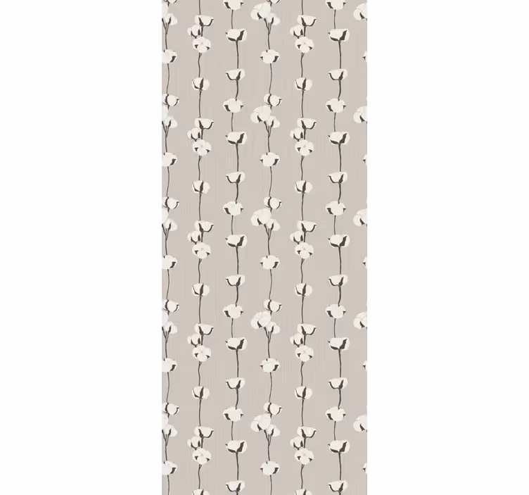 Cotton blossom trail flowers wallpaper - TenStickers