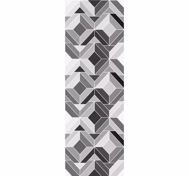 Cubic grey shapes goemetric wallpaper - TenStickers