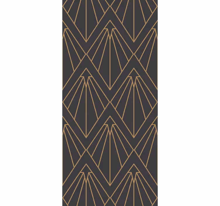 Déco gold fan wallpaper geometric - TenStickers