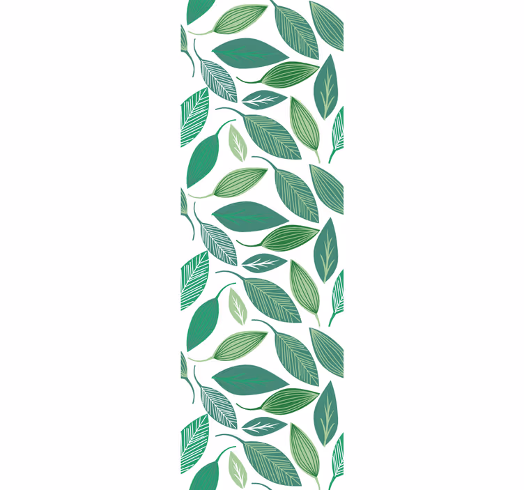 Green Botanical Elements leaves wallpaper - TenStickers