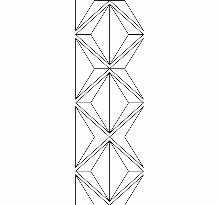 Stylised diamond shapes wallpaper geometric - TenStickers