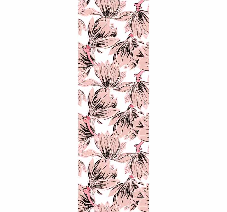 Elegant Pink Blooms floral wallpaper - TenStickers