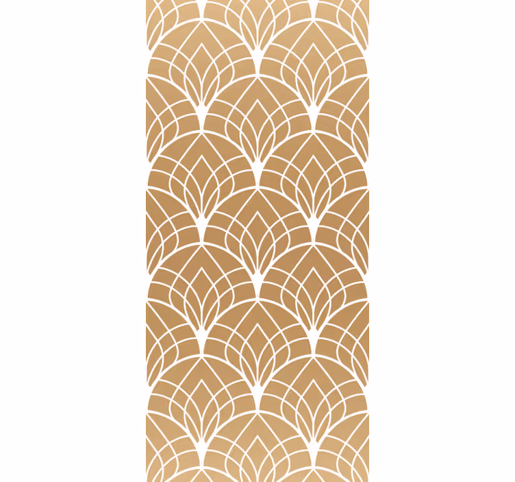 Stylish Leaf Shapes tile effect wallpaper - TenStickers