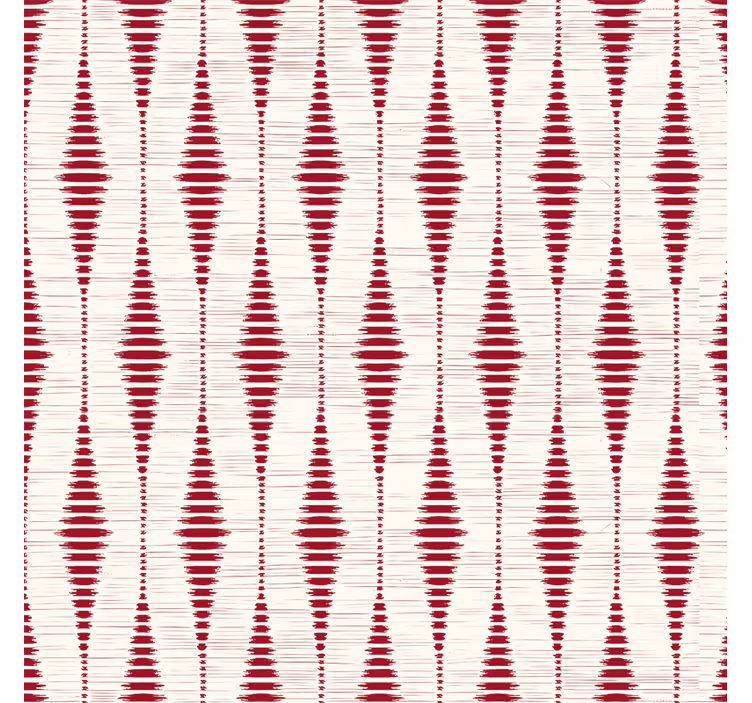 Red rabaul ikat goemetric wallpaper - TenStickers