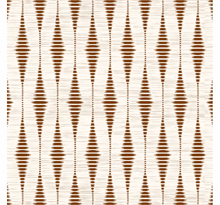 chocolate brown rabaul ikat goemetric wallpaper - TenStickers