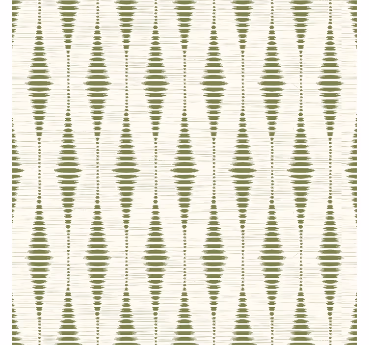moss green rabaul ikat goemetric wallpaper - TenStickers