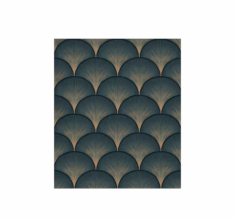 1920's Art Déco green fans retro wallpaper - TenStickers