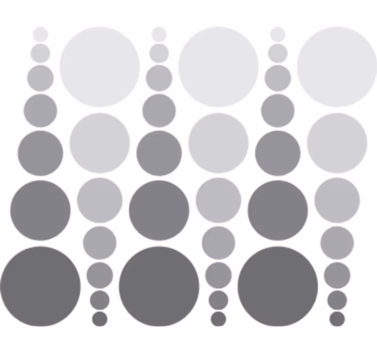 Wallpaper geometric grey shaded colored circles - TenStickers