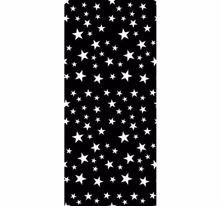 Star wallpaper in timeless black and white elegance - TenStickers