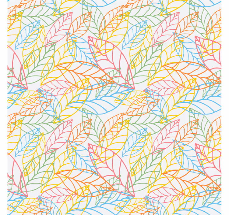 Nature wallpaper with lively leaf elements - TenStickers