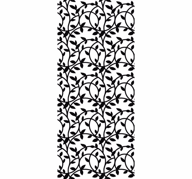 Living area wallpaper black and white branches - TenStickers