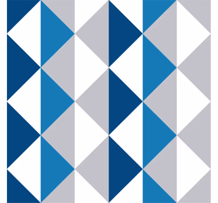 Triangles wallpaper classic blue design - TenStickers