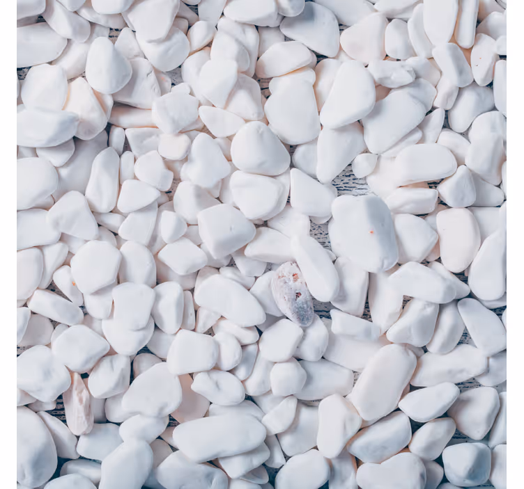 Realistic white stone effect wallpaper - TenStickers