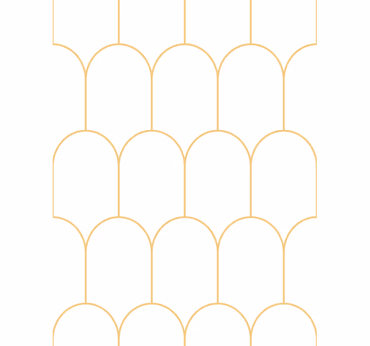 Living area wallpaper graceful golden arches - TenStickers