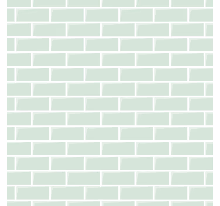 Bricks wallpaper in elegant green design - TenStickers