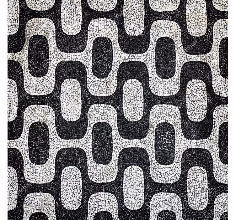 Living area wallpaper portuguese pavement design - TenStickers