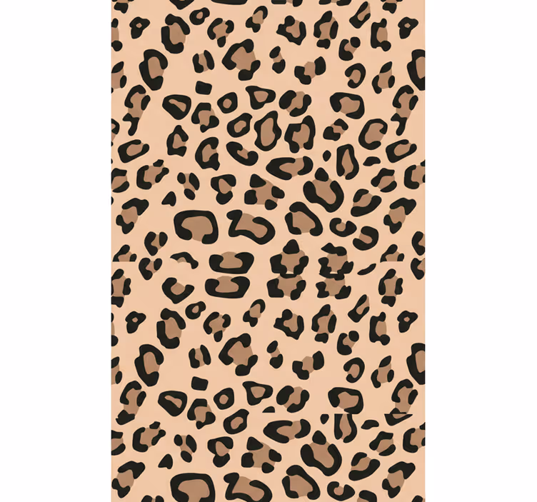 Living area wallpaper modern leopard print - TenStickers