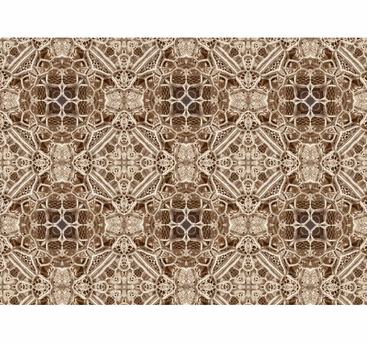 Living area wallpaper ornate lace kaleidoscope - TenStickers