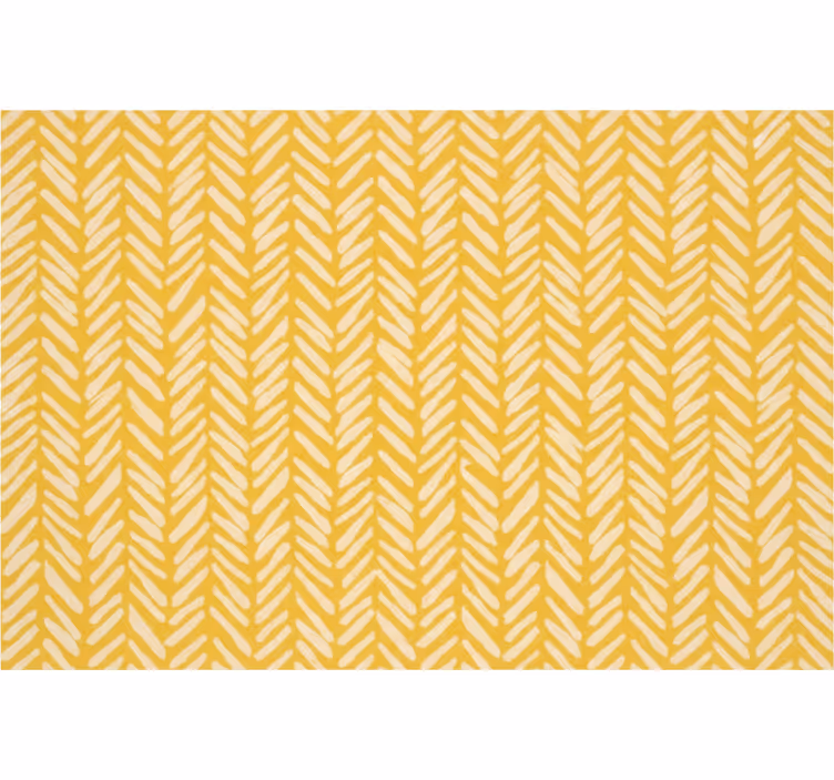 Living area wallpaper yellow chevron herringbone - TenStickers
