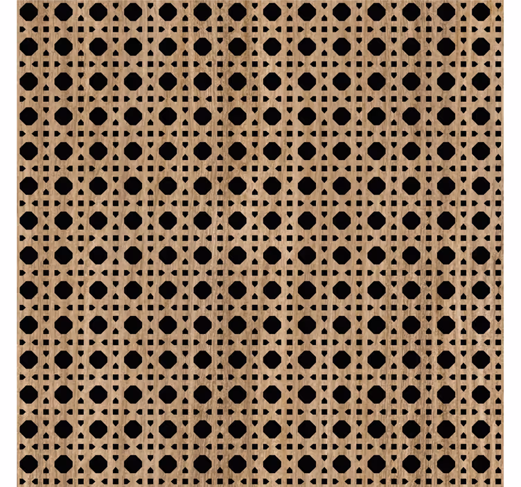 Brown caned wall paper in bedroom - TenStickers