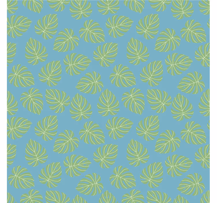 Wall paper in bedroom summertime green leaves design - TenStickers