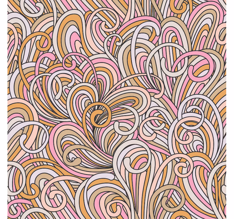 Kallax abstract wall paper in bedroom - TenStickers