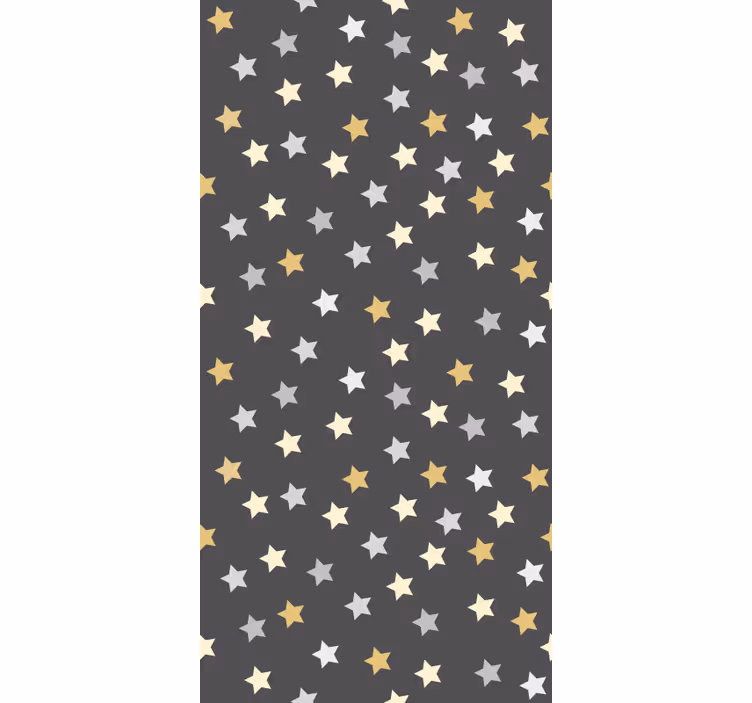 Golden stars wallpaper in bedroom - TenStickers