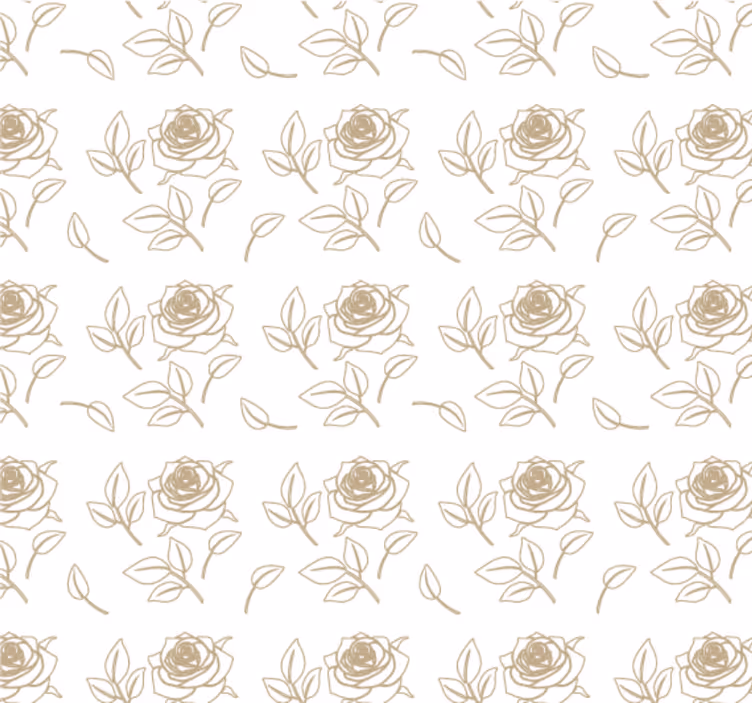 Detailed rose pattern wall paper in bedroom - TenStickers