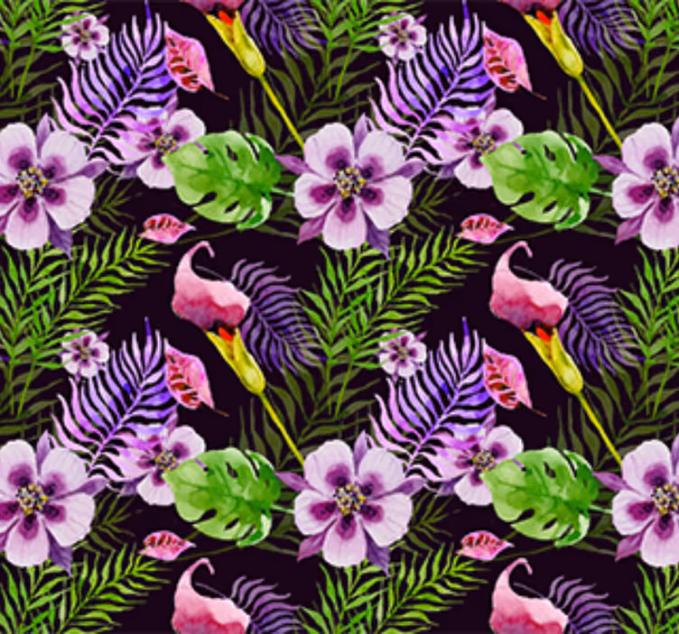 Ornamental wallpaper jungle flora vinyl from ikea - TenStickers
