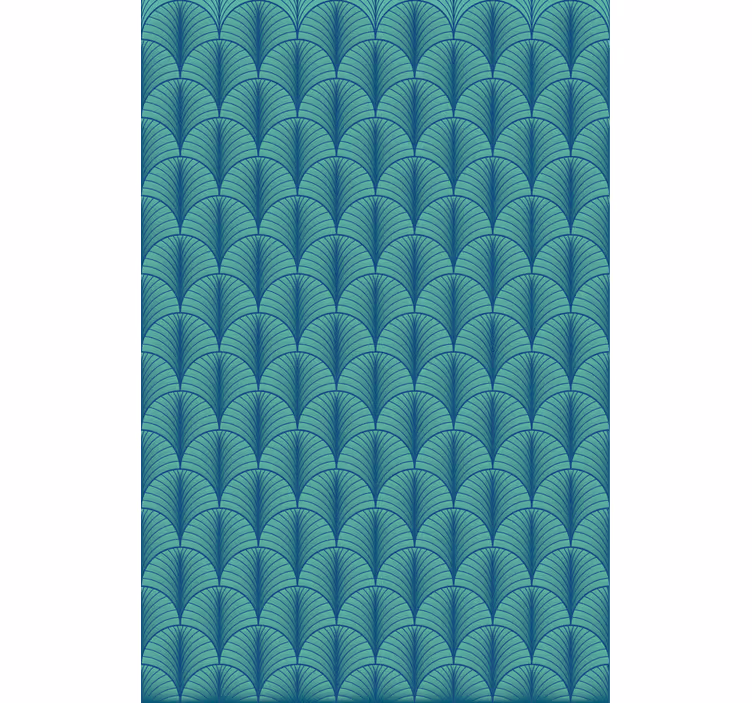 Living area wallpaper in light green and blue - TenStickers