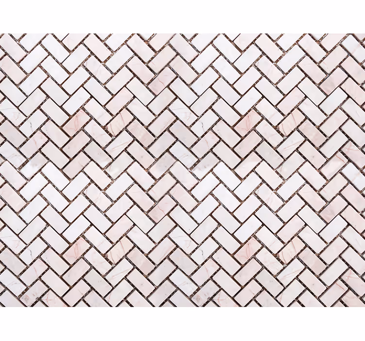 Ornamental wallpaper herringbone marble design - TenStickers