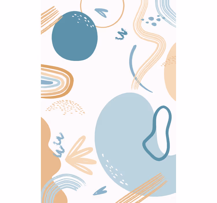 Living area wallpaper in abstract wave patterns - TenStickers