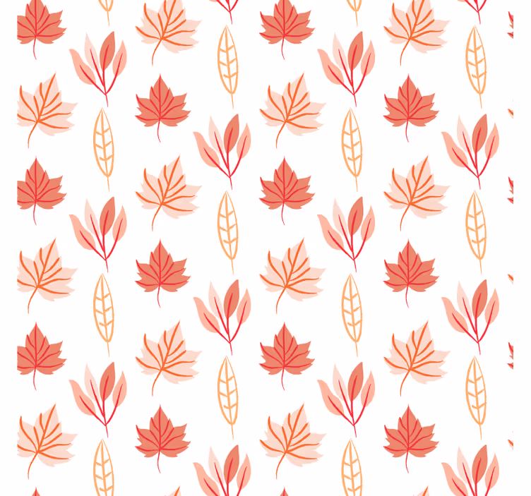 Ornamental wallpaper leaf pattern design - TenStickers
