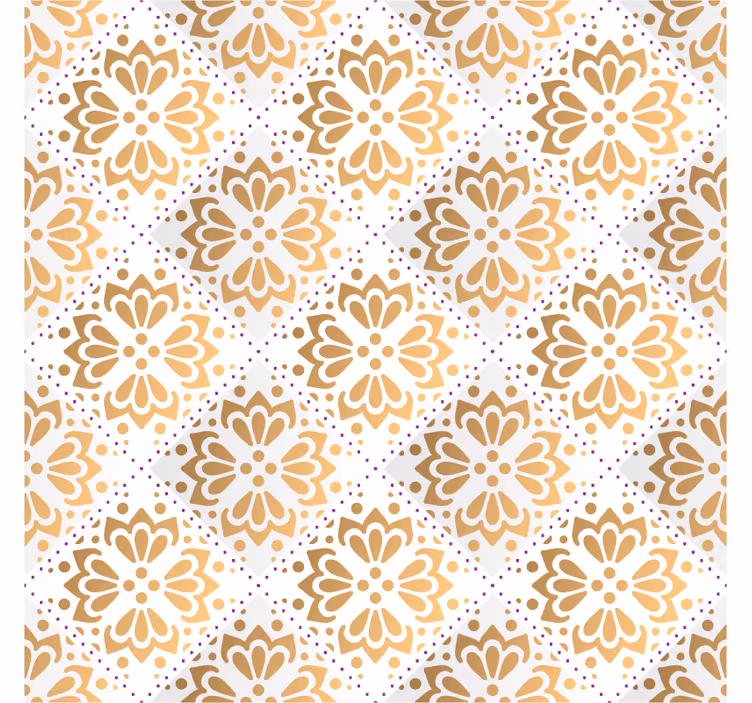 Living area wallpaper golden mandala design - TenStickers