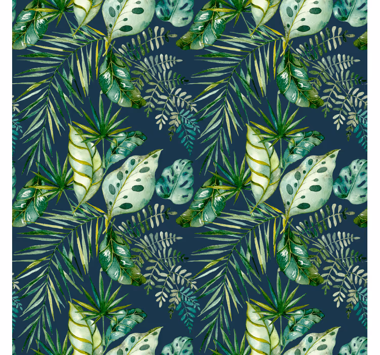 Textured wallpaper jungle print foliage design - TenStickers