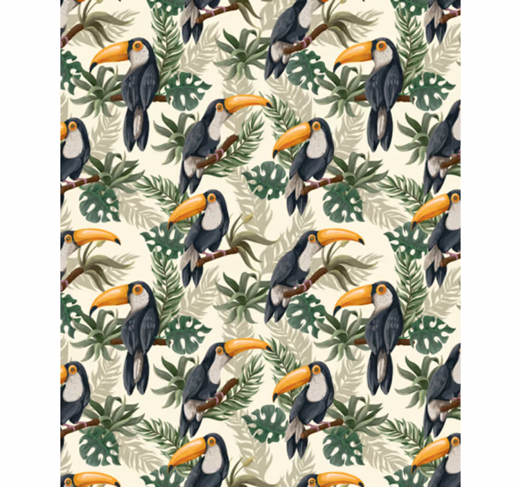 Animals wallpaper jungle toucans design - TenStickers