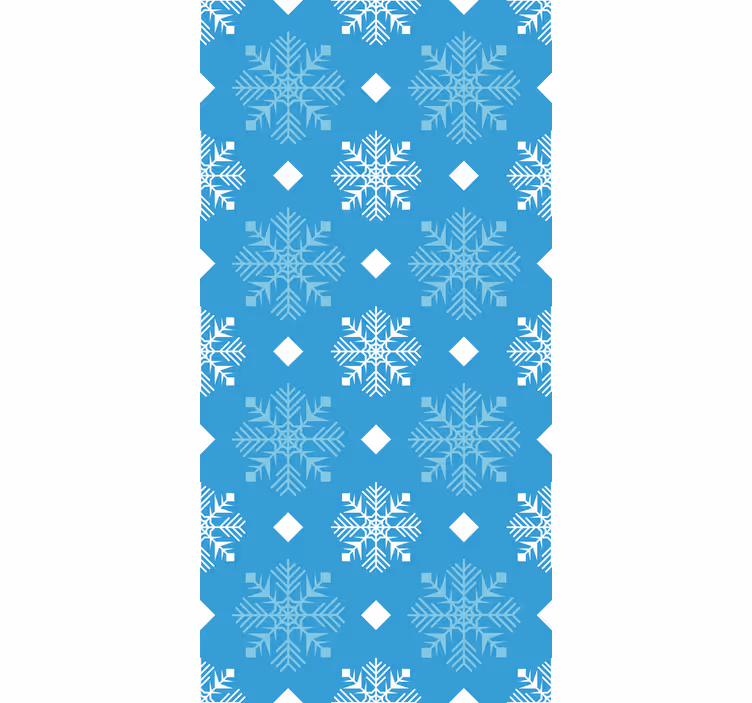 Snowflakes in blue tones wall paper in bedroom - TenStickers