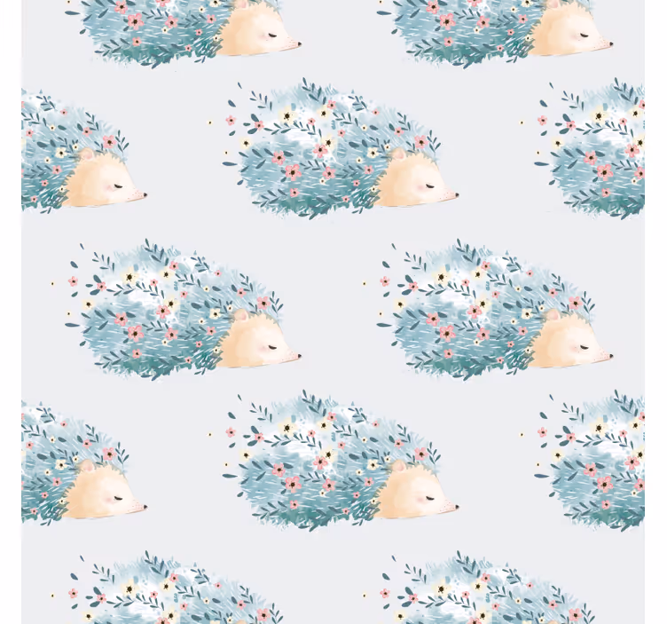 Textured wallpaper porcupine art - TenStickers