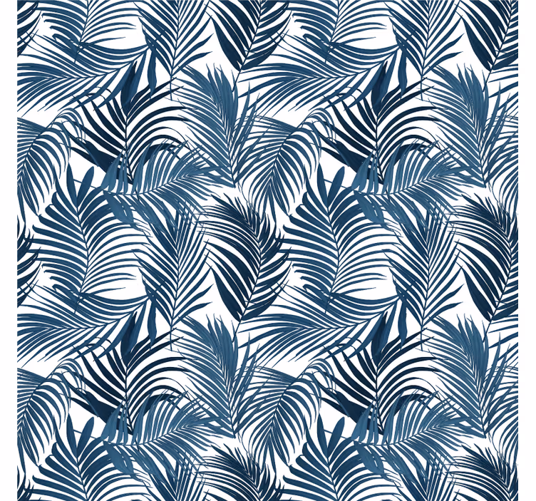 Tropical leaf wallpaper in bedroom - TenStickers
