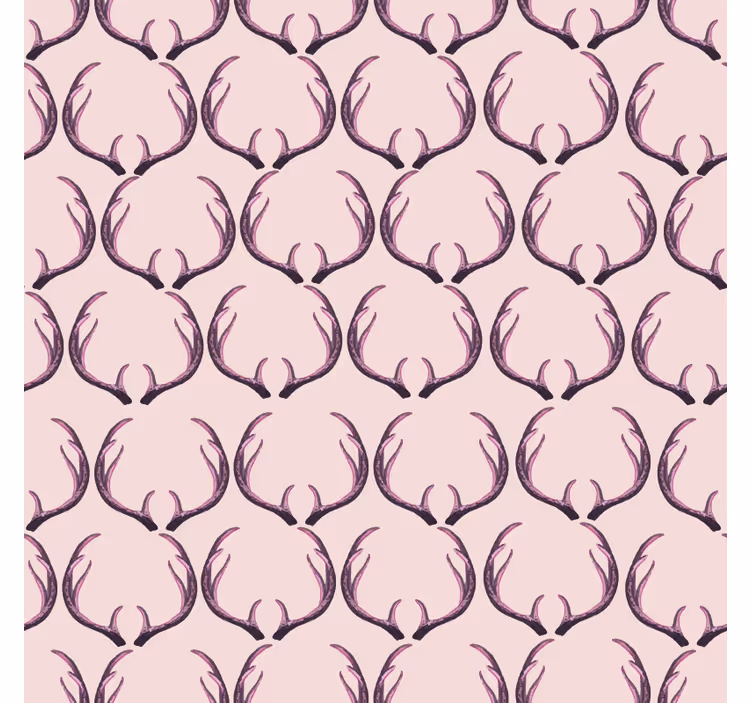 Animals wallpaper pink stag antlers - TenStickers