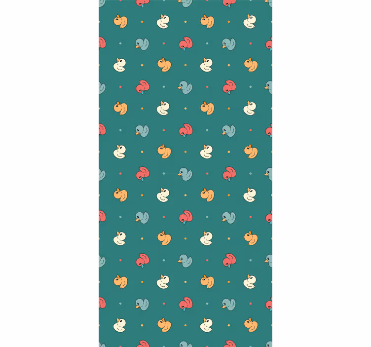 Animals wallpaper multicolor rubber duckies - TenStickers