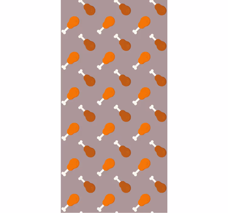 Animals wallpaper chicken leg seamless pattern - TenStickers