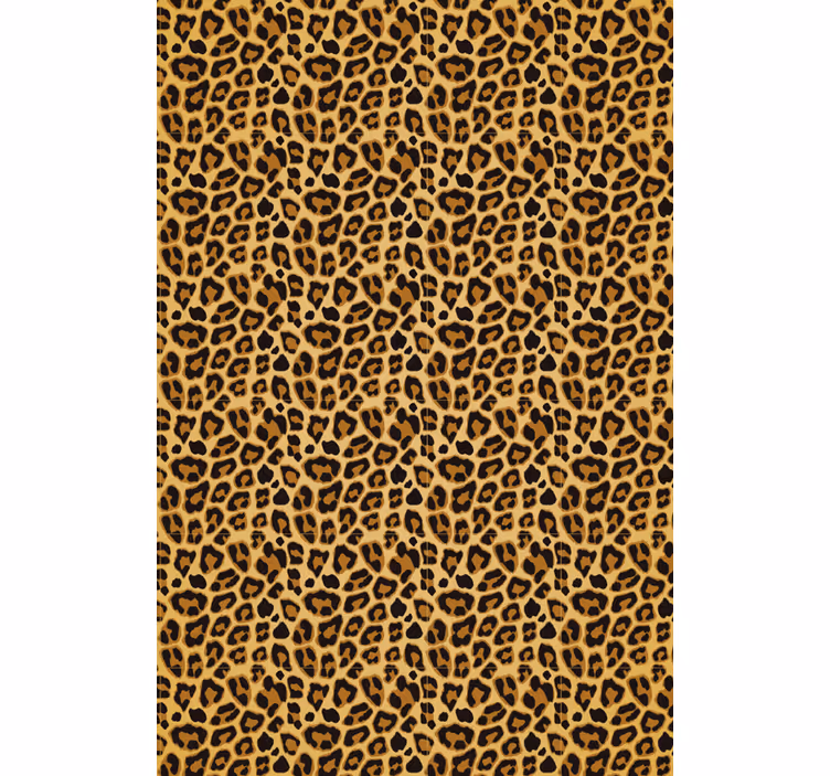 Animals wallpaper leopard print area accent - TenStickers