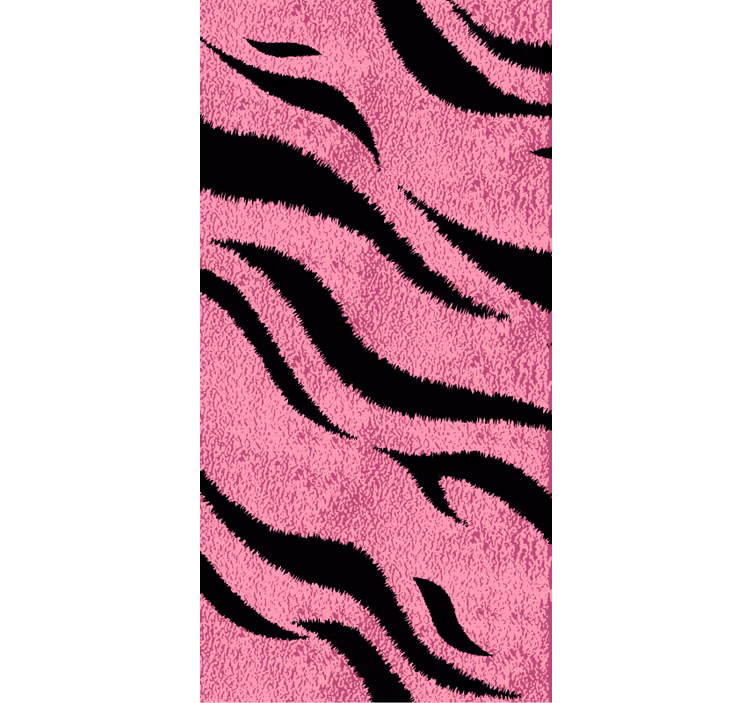 Animals wallpaper pink tiger skin design - TenStickers