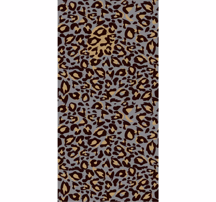 Animals wallpaper in gray with leopard spots - TenStickers