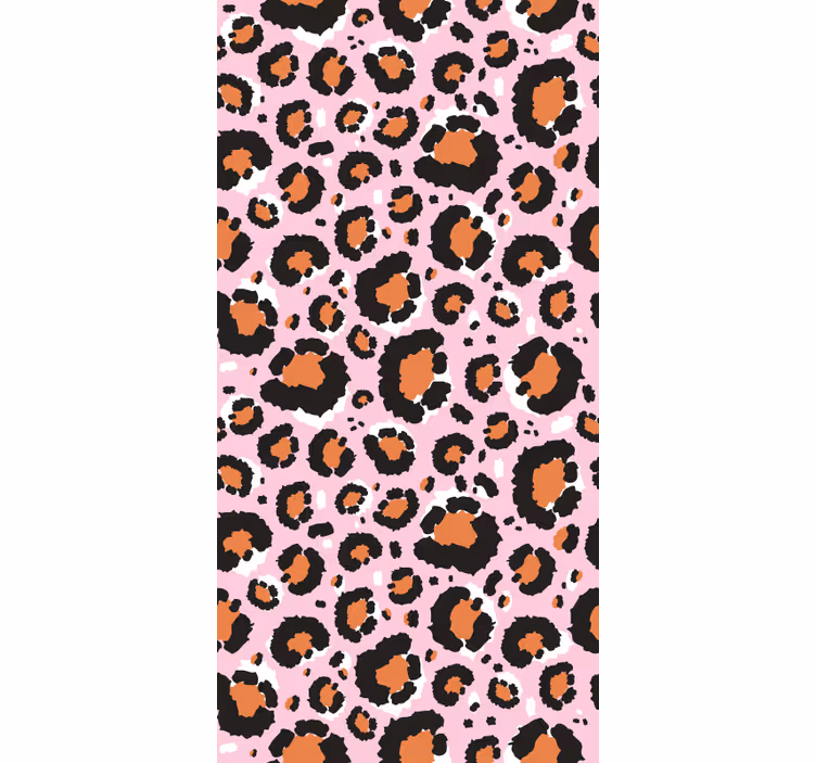 Animals wallpaper pink leopard design - TenStickers
