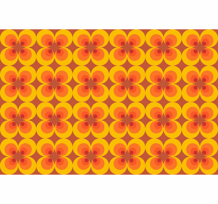 Wallpaper office 70s retro circles design - TenStickers
