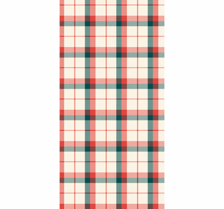 Wallpaper office christmas plaid - TenStickers