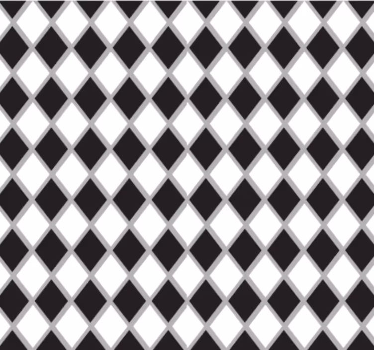 Wallpaper office black and white diamonds design - TenStickers
