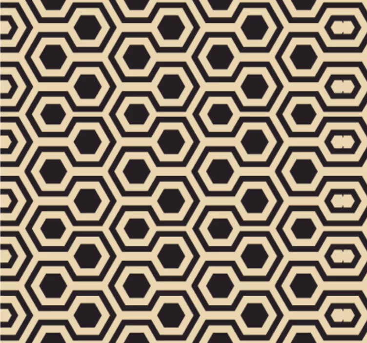 Wallpaper office geometric hexagonal design - TenStickers